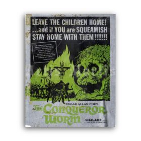 Printable The Conqueror Worm, Witchfinder General horror movie poster - vintage print poster