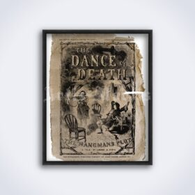 Printable The Dance of Death - Victorian penny dreadful cover poster - vintage print poster