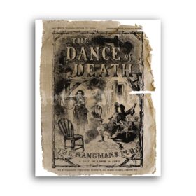 Printable The Dance of Death - Victorian penny dreadful cover poster - vintage print poster