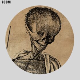 Printable Doctor Death - medieval creepy macabre skull art poster - vintage print poster