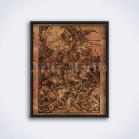 Printable Four Horsemen of the Apocalypse - Albrecht Durer medieval art - vintage print poster