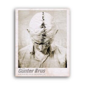 Printable Günter Brus, Viennese Actionism art exhibition poster - vintage print poster