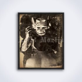 Printable Demon and Witch, black mass, sabbath - Haxan film photo - vintage print poster