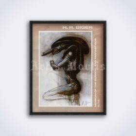 Printable H. R. Giger 1981 Alien sci-fi surrealism art exhibition poster - vintage print poster