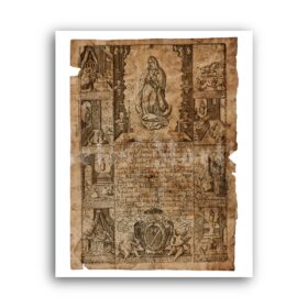 Printable Medieval Indulgence print - reducing punishment for sins - vintage print poster