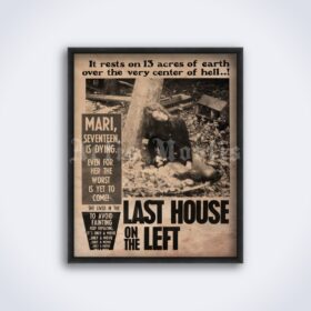 Printable Last House on the Left - vintage 1972 horror movie poster - vintage print poster