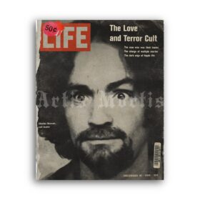 Printable Charles Manson Life vintage magazine cover poster - vintage print poster