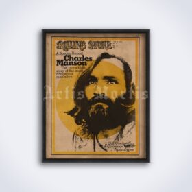Printable Charles Manson Rolling Stone vintage magazine cover poster - vintage print poster