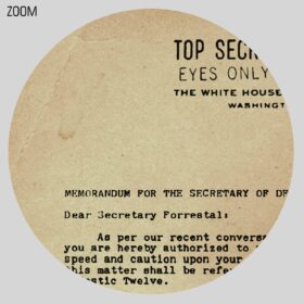 Printable Truman-Forestal Memo 1947 Top Secret UFO document poster - vintage print poster