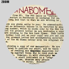 Printable Unabomber Theodore John Kaczynski letter poster - vintage print poster