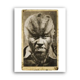Printable Wolfman, Werewolf Monster makeup vintage photo - vintage print poster