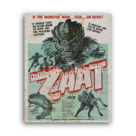 Printable Zaat - 1971 vintage sci-fi horror b-movie grindhouse poster - vintage print poster