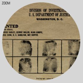 Printable Alvin Creepy Karpis FBI wanted poster with fingerprints - vintage print poster