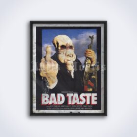 Printable Bad Taste - vintage 1987 horror, splatter movie poster - vintage print poster
