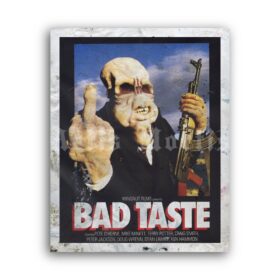 Printable Bad Taste - vintage 1987 horror, splatter movie poster - vintage print poster