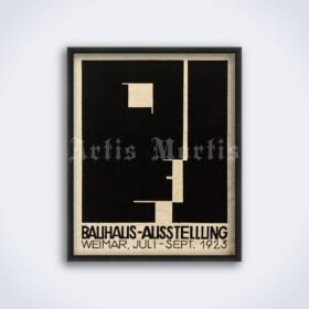 Printable Bauhaus - vintage 1923 Weimar art exhibition poster - vintage print poster