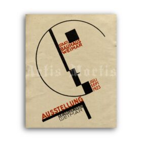Printable Bauhaus - vintage 1923 exhibition poster, Ausstellung Weimar - vintage print poster