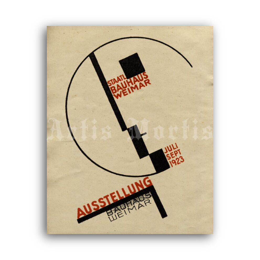 Printable Bauhaus - vintage 1923 exhibition poster, Ausstellung Weimar
