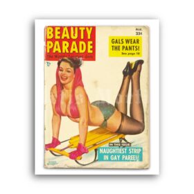 Printable Beauty Parade - vintage March 1953 pin-up magazine poster - vintage print poster