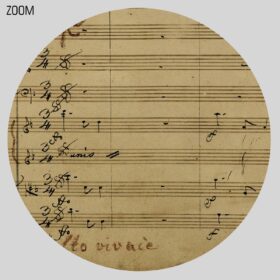 Printable Ludwig van Beethoven Symphony No. 9 original handwritten score - vintage print poster