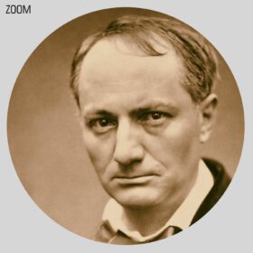 Printable Charles Baudelaire poet photo portrait with autograph - vintage print poster