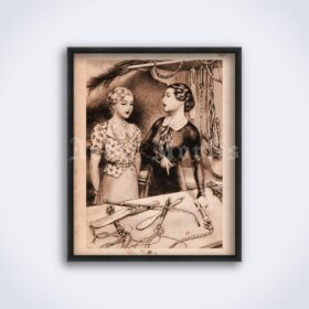 Printable Whips, mistress BDSM accessories - vintage fetish art by Herric - vintage print poster
