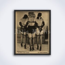 Printable Slave girls and mistress - Irving Klaw vintage 1940s photo - vintage print poster