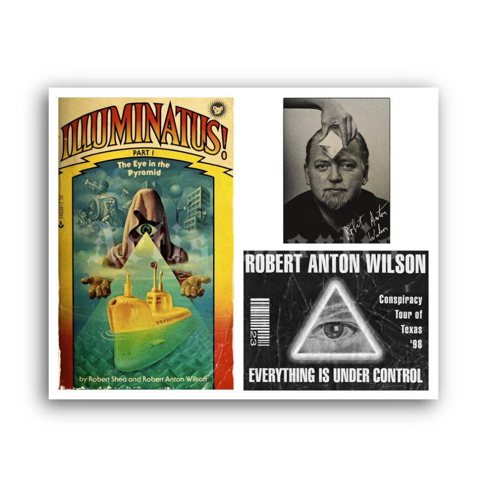 Printable Robert Anton Wilson, RAW, Illuminatus - memorabilia poster - vintage print poster