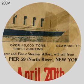 Printable Titanic firs sailing broadside vintage 1912 advertisement poster - vintage print poster