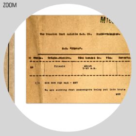 Printable Titanic ticket price list, SOS telegram - memorabilia poster - vintage print poster