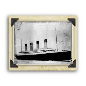 Printable RMS Titanic vintage 1912 historical ship photo poster - vintage print poster