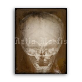 Printable X-Ray Human child skull - vintage medical radiology poster - vintage print poster