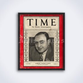 Printable Al Capone Scarface, mafia boss - magazine cover poster - vintage print poster