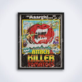 Printable Attack of the Killer Tomatoes - vintage 1978 horror comedy poster - vintage print poster