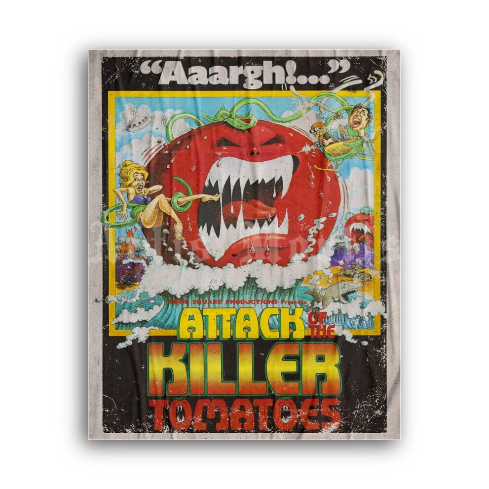 Printable Attack of the Killer Tomatoes - vintage 1978 horror comedy poster - vintage print poster