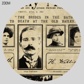 Printable Brides In The Bath - newspaper, true crime, serial killer print - vintage print poster