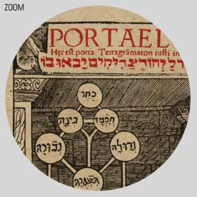 Printable Kabbalistic Tree of Life, Sephiroth, medieval alchemy art - vintage print poster