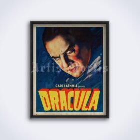 Printable Dracula - vintage 1931 classic vampire horror movie poster - vintage print poster