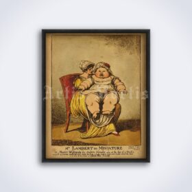 Printable Mr. Lambert, Giant Baby - vintage circus freak show poster - vintage print poster
