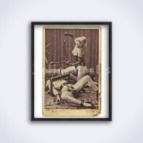 Printable BDSM game - Ostra #116, erotic photo by Jacques Biederer - vintage print poster