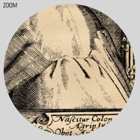Printable Agrippa portrait - medieval alchemist, astrologist, occultist - vintage print poster