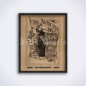 Printable Anarchists of Chicago poster – Haymarket Riot, Walter Crane art - vintage print poster