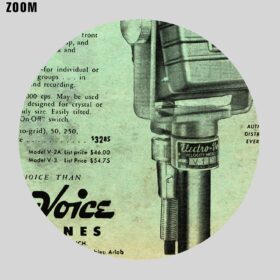 Printable Electro-Voice vintage ribbon microphone poster, studio decor - vintage print poster