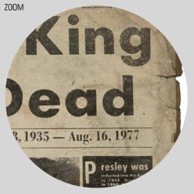 Printable Elvis Presley, King is Dead vintage newspaper poster - vintage print poster
