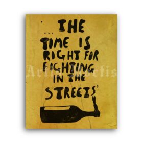 Printable Time for fighting in the streets – King Mob vintage protest poster - vintage print poster
