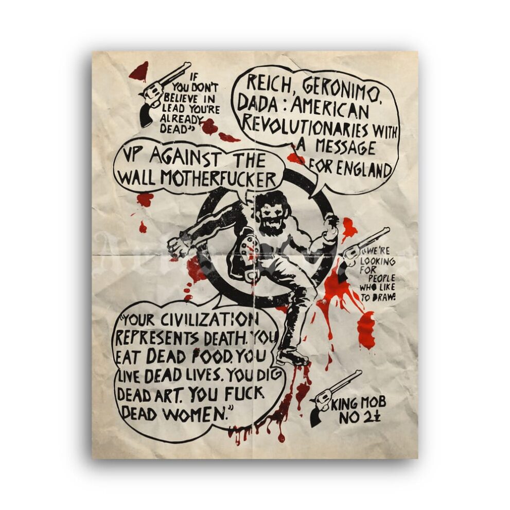 Printable Your Civilization Represents Death – King Mob vintage poster - vintage print poster