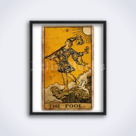 Printable The Fool – Tarot Card print, Major Arcana, Greater Arcana poster - vintage print poster