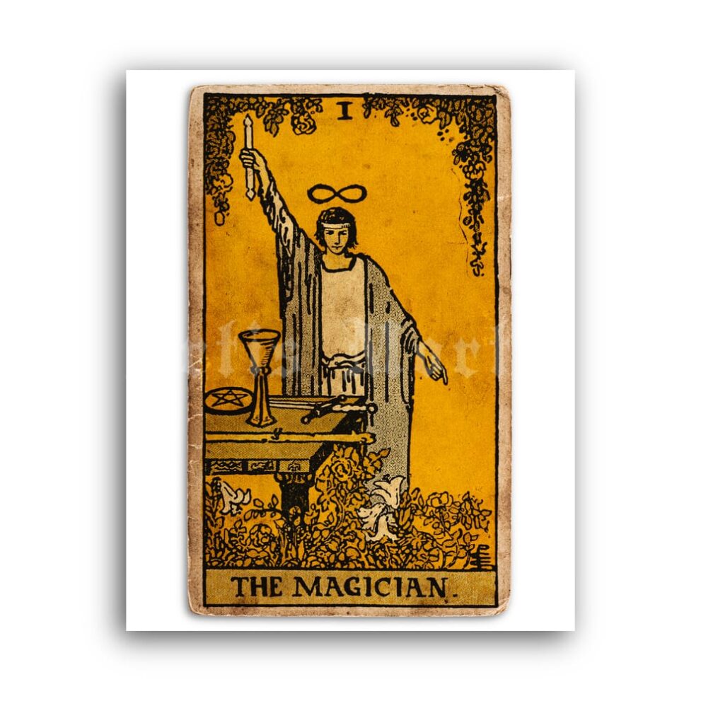 Printable The Magician – Tarot Card, Major Arcana, Greater Arcana poster - vintage print poster