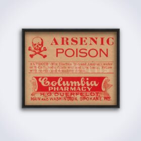 Printable Arsenic Poison - vintage apothecary label poster - vintage print poster