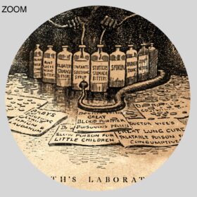 Printable Death's Laboratory - vintage medical anti Laudanum art poster - vintage print poster